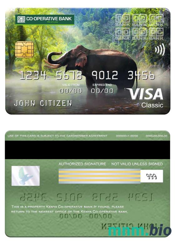 Kenya Co-operative Bank visa klasyczny karta przykład w formacie PSD
